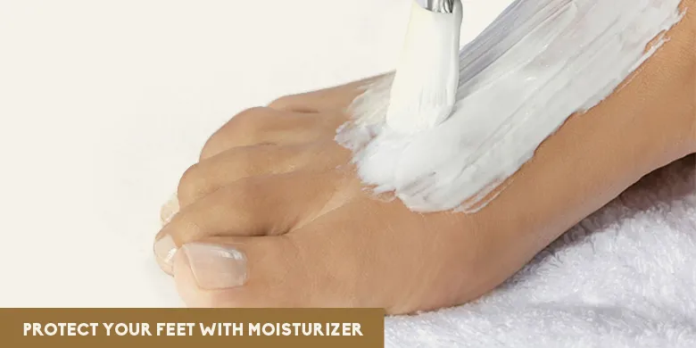 Protect your feet with moisturizer